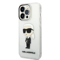 Karl Lagerfeld Lagerfeld IML Ikonik NFT Zadní Kryt pro iPhone 14 Pro Transparent