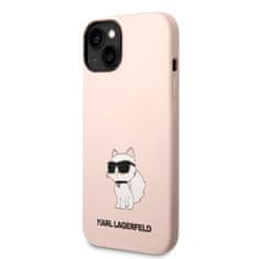 Karl Lagerfeld Lagerfeld Liquid Silicone Choupette NFT Zadní Kryt pro iPhone 14 Plus Pink
