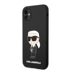 Karl Lagerfeld Lagerfeld Liquid Silicone Ikonik NFT Zadní Kryt pro iPhone 11 Black
