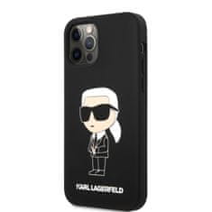 Karl Lagerfeld Lagerfeld Liquid Silicone Ikonik NFT Zadní Kryt pro iPhone 12/12 Pro Black