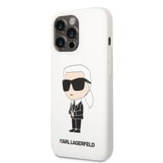 Karl Lagerfeld Lagerfeld Liquid Silicone Ikonik NFT Zadní Kryt pro iPhone 13 Pro White