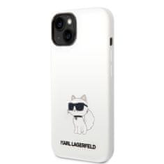 Karl Lagerfeld Lagerfeld Liquid Silicone Choupette NFT Zadní Kryt pro iPhone 14 Plus White