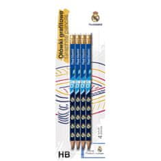 Astra 4ks obyčejná tužka HB s gumou REAL MADRID, blistr, 206018001