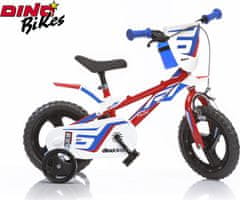 Dino bikes  Dětské kolo 812L-06 červeno,modro,bílé 12"