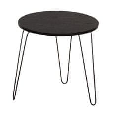 KONDELA Příruční stolek Ronin - černý dub / černá