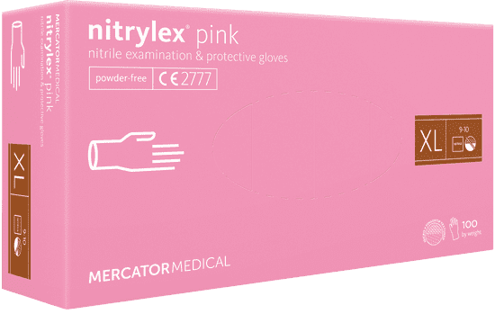MERCATOR MEDICAL NITRYLEX Jednorázové nitrilové zdravotnické rukavice 100 ks