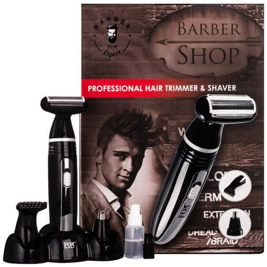 Fox Professional Trimm and Shave Zastřihovač - multifunkční zastřihovač pro muže se třemi výměnnými hroty