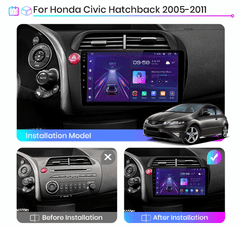 Junsun Autorádio pro Honda Civic Hatchback 2005-2011 s Android, GPS navigace, WIFI, USB, Bluetooth - Handsfree, Rádio Honda Civic Hatchback 2005-2011 Android systém
