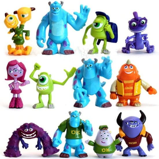 Monsters Inc Figurky Příšerky s.r.o. set 12 ks figurek.