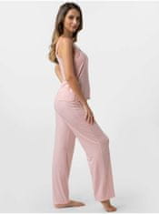 Dorina Růžové dámské pyžamové kalhoty DORINA Hoya L