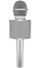 Izoxis Karaoke bluetooth mikrofon stříbrný
