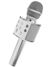 WSTER  WS 858 Karaoke bluetooth mikrofon stříbrný