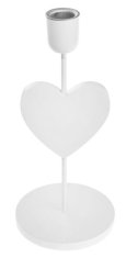 Santex Svícen bílé srdce 23cm