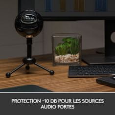 VERVELEY Modrý USB mikrofon Snowball pro nahrávání, streamování, podcasting a hraní her na PC a Mac, černý