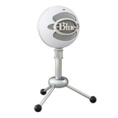 VERVELEY Modrý USB mikrofon Snowball pro nahrávání, streamování, podcasting a hraní her na PC a Mac, bílý