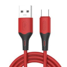 Kaku Datový kabel USB-C KAKU Skin Feel (KSC-393) 3,2A 1m - červený