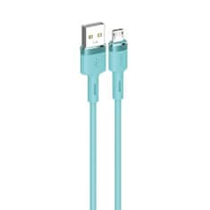 Kaku Datový kabel micro USB KAKU Skin Feel (KSC-420) 3,2A 1,2m - tyrkysový