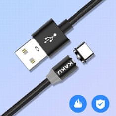 Kaku Datový kabel Magnetický kabel USB typu C 3A 1m KAKU Hedong (KSC-306) černý