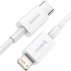 BASEUS Datový kabel Baseus Superior Series USB-C / Lightning, 20W, PD, 25 cm, bílý