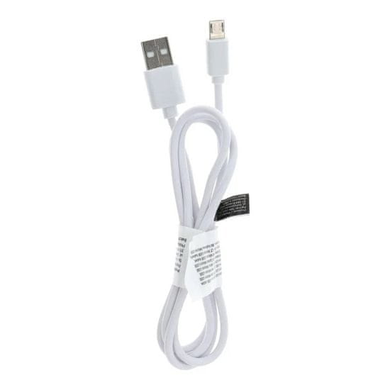Borofone Datový kabel micro USB 1m, dlouhý nabíjecí konektor - bílý