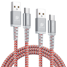 Dux Ducis Datový kabel 2 kusy Dux Ducis 2A 1m+2m KII-PRO nylon červený