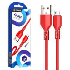 Kaku Datový kabel micro USB KAKU Aluminium Alloy Fast (KSC-452) 3,2A 1,2m - červený