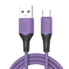 Kaku Datový kabel USB-C KAKU Skin Feel (KSC-393) 3,2A 1m - fialový