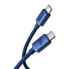 BASEUS Datový kabel Baseus Cafule USB-C to USB-C Baseus Cafule, 100W, 1m modrý