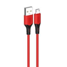Kaku Datový kabel micro USB KAKU Skin Feel (KSC-393) 3,2A 1m - červený