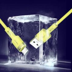 Kaku Datový kabel micro USB KAKU Skin Feel (KSC-420) 3,2A 1,2m - žlutý