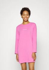 Calvin Klein Dámská noční košilka Lounge QS6762E - TO3 - Hollywood růžová - Calvin Klein S růžova