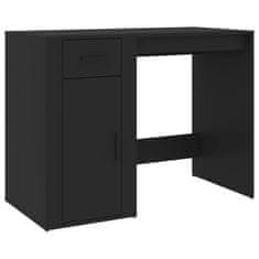 Vidaxl Psací stůl se skříňkou černý kompozitní dřevo
