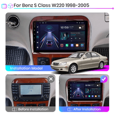 Junsun 2GB RAM Android Autorádio pro Mercedes Benz S-Class W220 1998 - 2005 Android autorádio do Mercedes Benz S-Class 1998 - 2005
