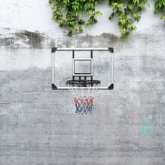 Vidaxl Basketbalový koš s průhlednou deskou 90x60x2,5 cm polykarbonát