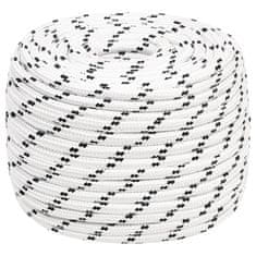 shumee Splétané lodní lano bílé 14 mm x 250 m polyester