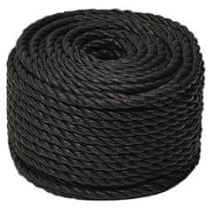 Greatstore Pracovní lano černé 16 mm 250 m polypropylen