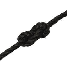 Greatstore Pracovní lano černé 16 mm 250 m polypropylen