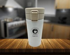 EliteHoff Termohrnek na kávu 350 ml s filtrem Elitehoff White