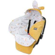 Bellochi Universal Baby Cover pro dětská sedadla a Autoitz dětské křídlo Cover Take Take vyrobené z bavlny a například vhodné pro Maxi -cosi, Římané, Cybex - Apanatschi žlutá