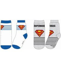 E plus M Dětské ponožky Superman bílé a šedé 2ks 23-34