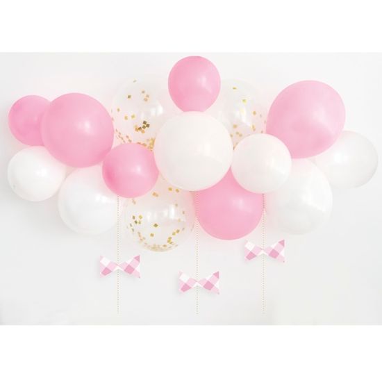 Unique Sada balónků na balónkovou girlandu růžovobílá