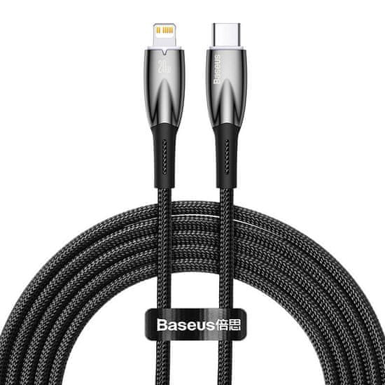 BASEUS Glimmer kabel USB-C / Lightning 20W 2m, černý