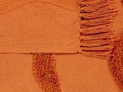 Beliani Bavlněná deka 125 x 150 cm oranžová KHARI