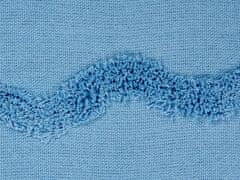 Beliani Bavlněná deka 125 x 150 cm modrá KHARI