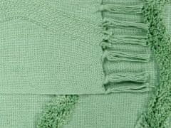 Beliani Bavlněná deka 125 x 150 cm zelená KHARI