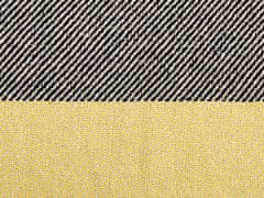 Beliani Bavlněná deka 125 x 150 cm šedá/ žlutá LAPU
