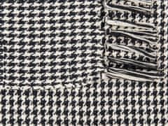 Beliani Bavlněná deka 125 x 150 cm černá/ bílá DAMEK