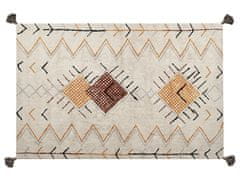 Beliani Bavlněný koberec 140 x 200 cm béžový BOLAY