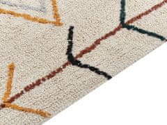 Beliani Bavlněný koberec 140 x 200 cm béžový BOLAY