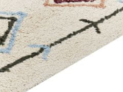 Beliani Bavlněný koberec 140 x 200 cm béžový CORUM